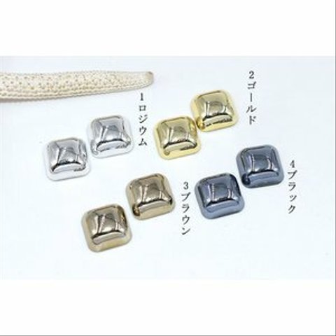 A1156_1  30個  デコパーツ スクエア 6.5×13.5mm アクリルパーツ メッキカラー  3X【10ヶ】