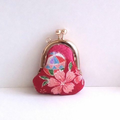 ちりめん♪小さいがま口：ちっちゃいがま口：かわいいがまぐち：小さい財布：littlie purse