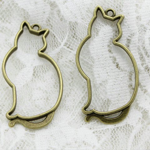 猫型☆チャーム☆アクセサリーパーツ☆5個入り