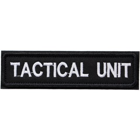 ワッペン TACTICAL UNIT（戦術部隊） マジックテープ（ベルクロ・面ファスナー）着脱 ミリタリー サバゲー 刺繍パッチ