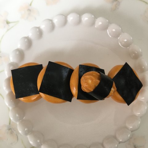 海苔煎餅とおかきのバレッタ♡8cmG