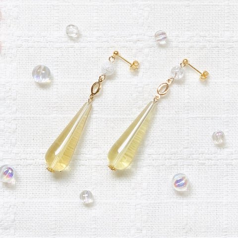 ＊lemon＊ロングドロップピアス