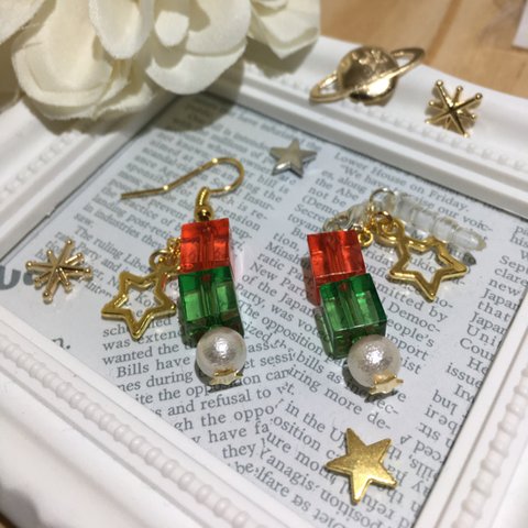 クリスマスキャンディ★ピアス