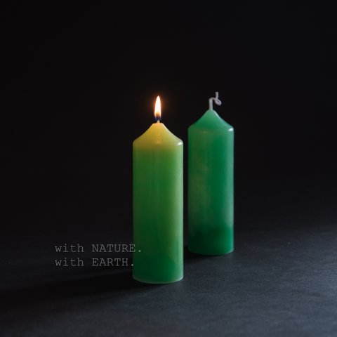 「Fresh green」Pillar candle 《受注制作》