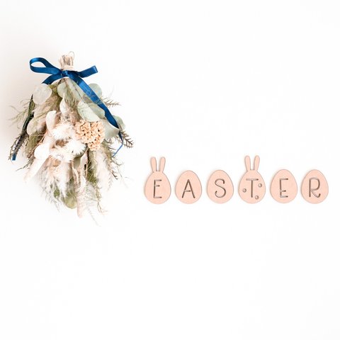 木製［送料込］イースター レター　プレート　復活祭　HAPPY EASTER ウッドレター