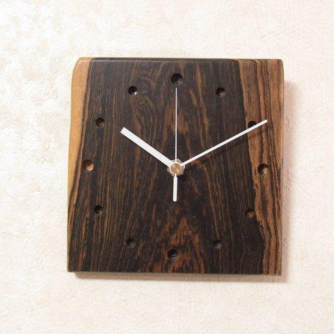 銘木《シャム柿》木製時計8（掛け時計）