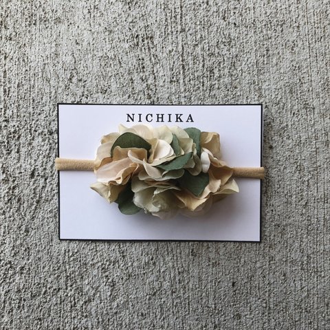 ▼▼　beige green  head band  ▼▼