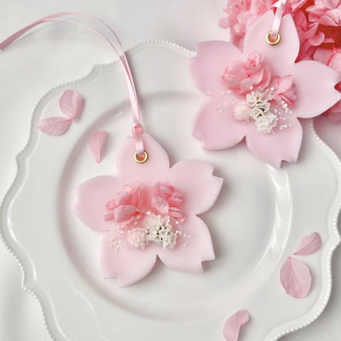 桜香る アロマワックスサシェ ︎無料ラッピング sakura candle サシェ アロマキャンドル 