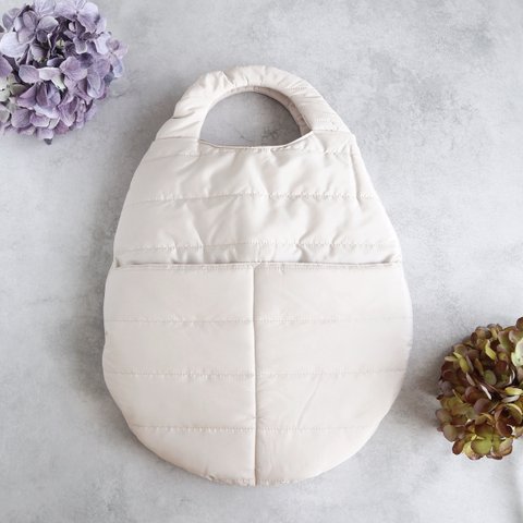 きれいめカジュアル◆tamago tote medium（quilting milk）