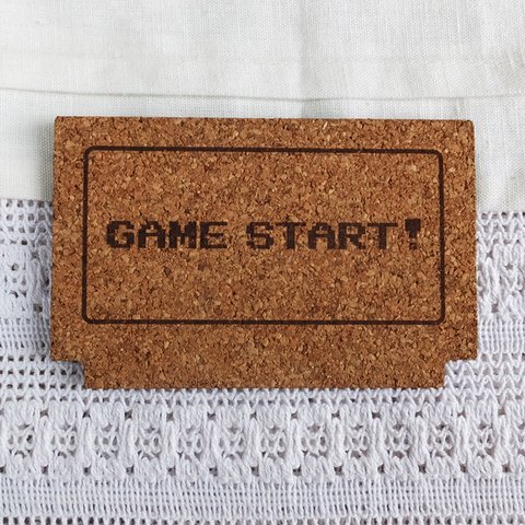 ゲームソフト型コースター「GAME START!」