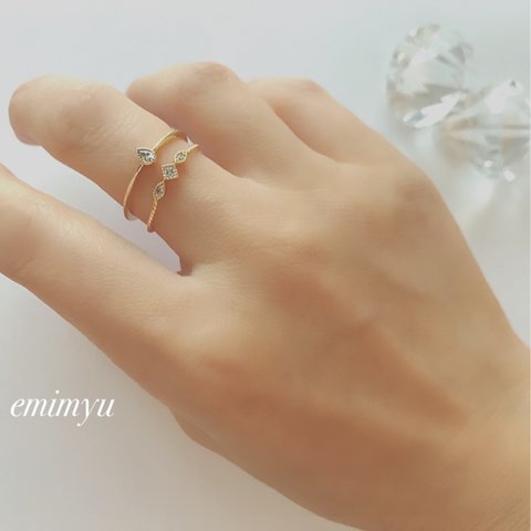 1点の再入荷！！Zirconia Gold Pure Ring