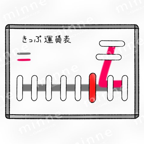 きっぷ運賃表 （イラスト素材）I_31