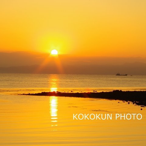 有明海の朝の風景5「ポストカード５枚セット」