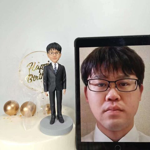 ケーキトッパー オーダーメイド 似顔絵プレゼント フィギュア人形ぬいぐるみ 上司 社長 友達 昇進 退職 還暦祝い 記念日祝い 誕生日祝い