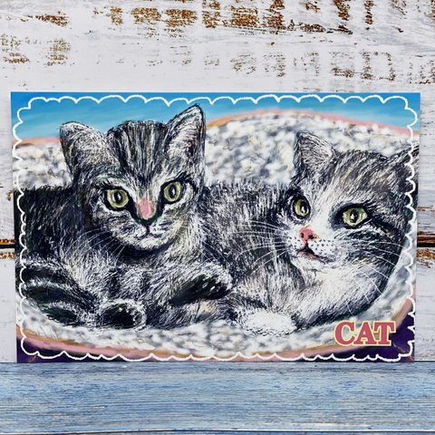 猫のポストカード　子猫ちゃん達　同柄ポストカード3枚セット