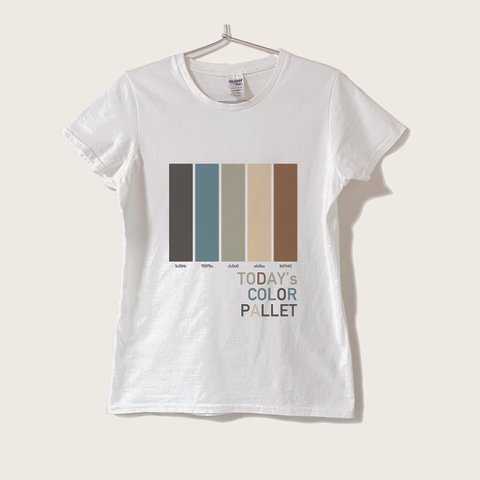Tシャツ　Todays Color Pallet　ナチュラルブラウン　レディースフィットサイズ