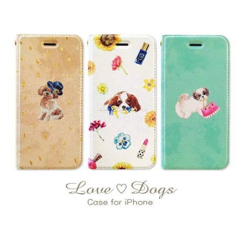 「Love♡Dogs」iPhoneケース