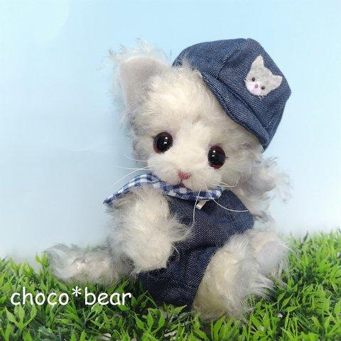 choco*bear  泣き虫仔猫   シルバーチップドモヘア
  テディベア