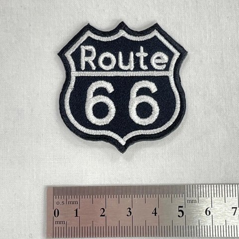 アメリカ　看板　ルート66　Route66　刺繍　ワッペン　アップリケ　シール可