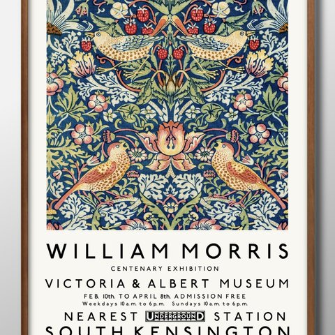11265■A3アートポスター『ウィリアムモリス』絵画/イラスト/マット/北欧