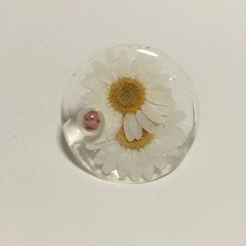 花とてんとうむしのリング