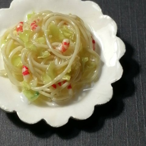 樹脂粘土で作ったパスタ