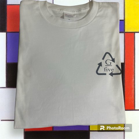 G-five オリジナルデザイン　ロングTシャツ　白