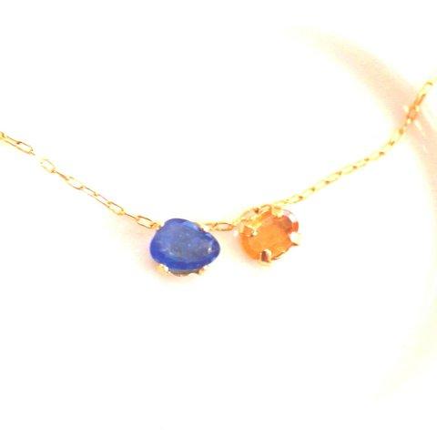 - fashion - Yelllow Sphire & Tanzanite Necklace