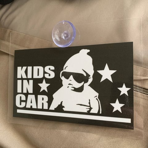 吸盤 キッズインカー/KIDS IN CAR 星柄赤ちゃん ベイビーインカー