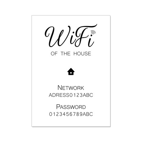 wifiポスター　Wi-Fi ネットワーク　おしゃれポスター　セミオーダー