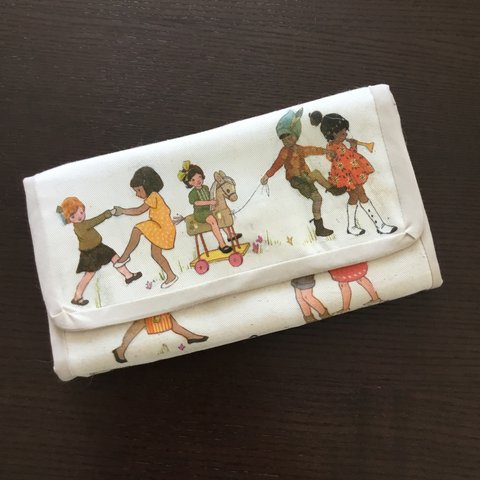 ☆デコパージュ☆布製財布　ハッピーバースデー