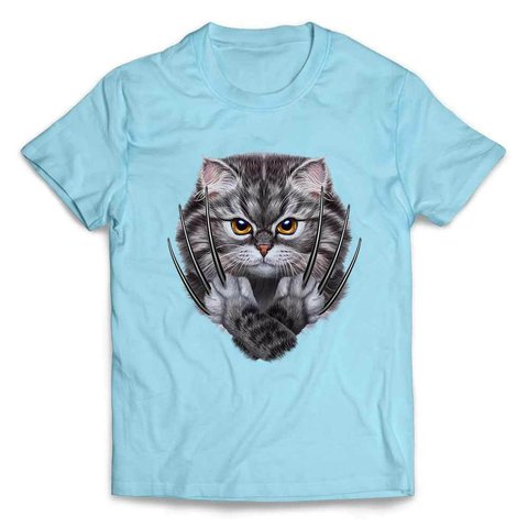 半袖Tシャツ 【グレー 猫 ねこ 爪】 by FOX REPUBLIC