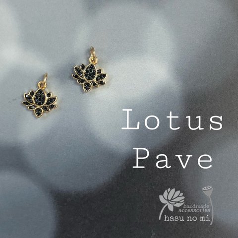 Lotus Pave ロータス　パヴェ　ピアス　イヤリング