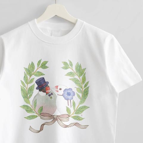 Tシャツ（文鳥院まめぞう / いつまでも幸せにくらしましたとさ）