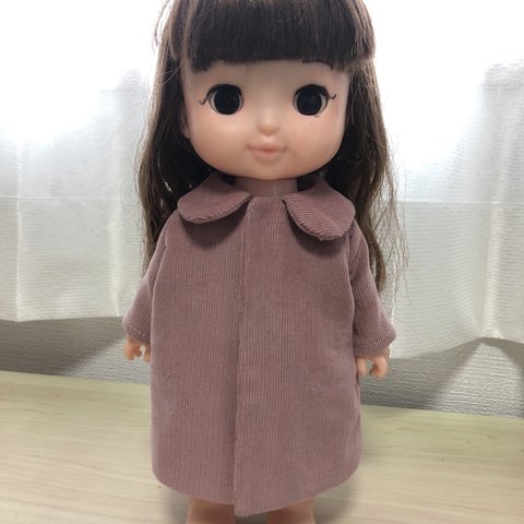 お人形服　コート　襟付きコート　ソランちゃん　ピンク