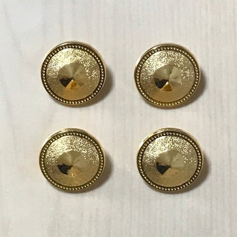 ●19㎜● GOLD ROUND BUTTON CABOCHONS PARTS