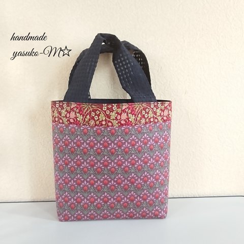 M☆modaのデザインバッグ  handmade   幾何学模様 × ヒヤシンス