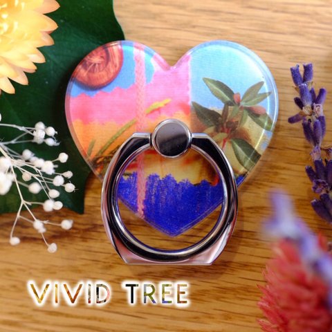 vivid tree ハート型スマホリング