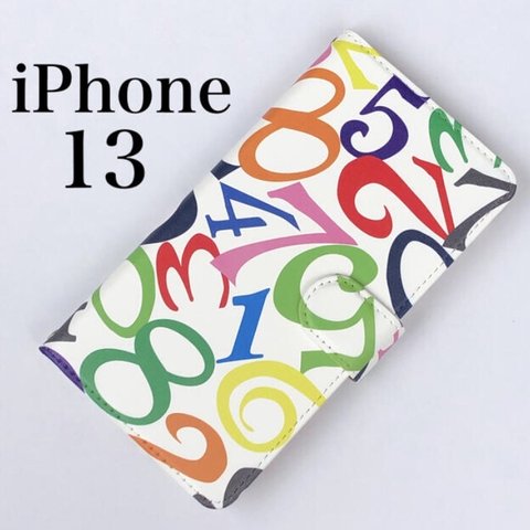 iPhone13ケース　手帳型　おしやれ　数字　かっこいい　メンズ　レディース