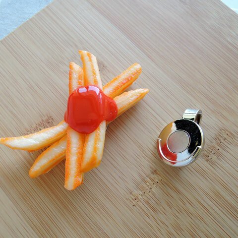 食品サンプル　ゴルフマーカー　フライドポテト