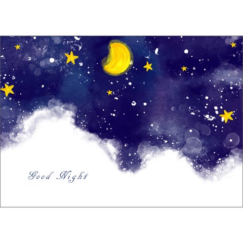 アートイラストポスター　Good Night