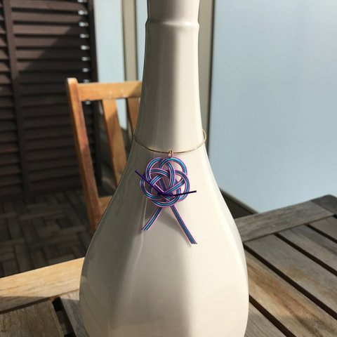 水引ボトル飾り 水色・ピンク・紫