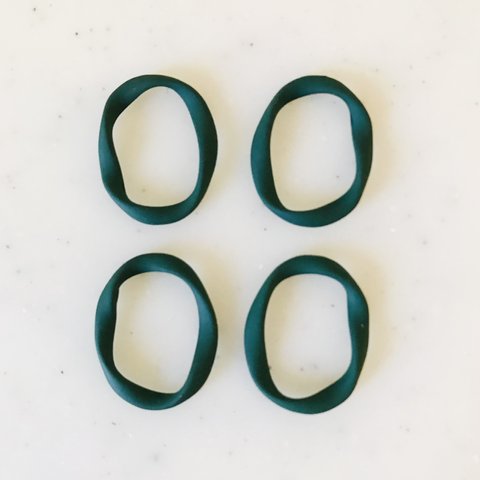 Matte Green Twisted Oval Ring Parts