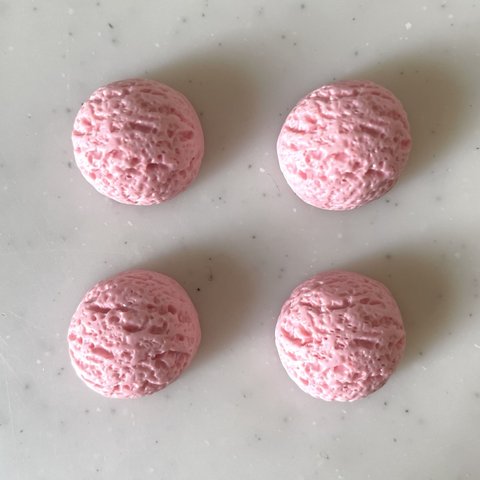 Strawberry Pink Ice Cream Cabochons 