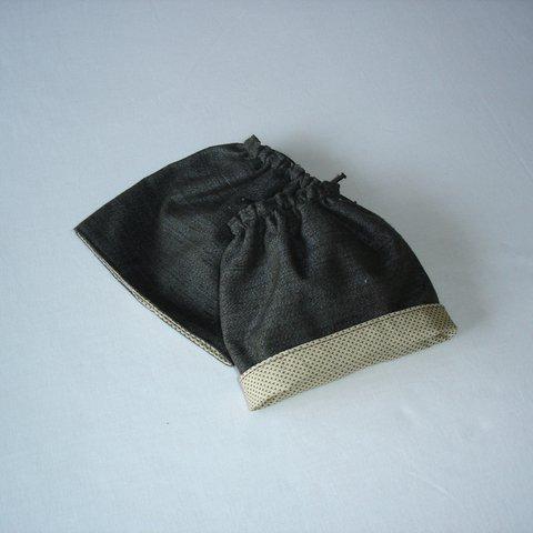 男物の紬で作った袖口カバー（送料込）