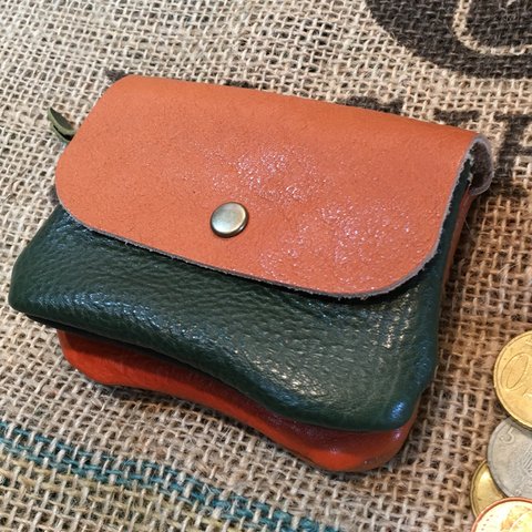 小さな革の財布/可愛いミニ財布/mini-gr-ora-cam