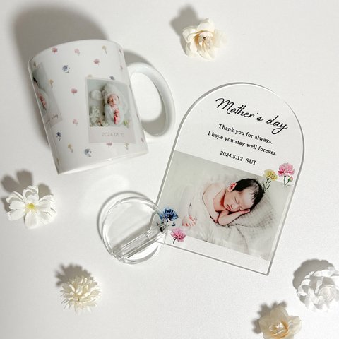 母の日💐message photo panel & mug set ｜母の日ギフト｜送料無料｜コラボ販売