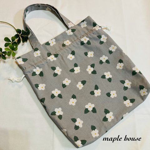 ［Sale］2wayきんちゃくbag  北欧風素敵な花柄