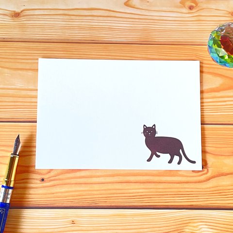きまぐれ猫ちゃんのポストカード　可愛い猫　自由な猫【活版印刷】