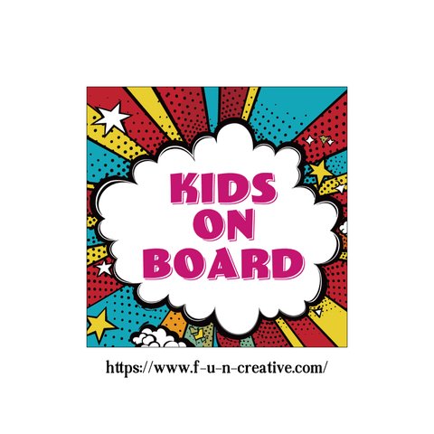 全8色 マグネット アメコミ風 KIDS ON BOARD